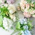 thumbnail image 3 of Flores artificiales, peonías falsas, hortensias de seda, claveles de plástico, margaritas, arreglos florales realistas, 6 paquetes, 3 of 5