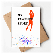Like Sports Fitness Balanced Basketball Welcome Back Greeting Cards Envelopes Blank