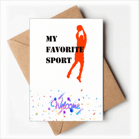 Like Sports Fitness Balanced Basketball Welcome Back Greeting Cards Envelopes Blank