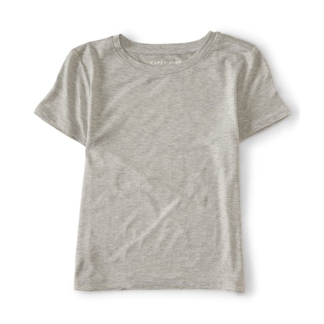 Aeropostale Camiseta básica sólida para mujer, gris, mediana