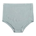 thumbnail image 3 of High Waist Maternity Underwear with Bump Support Soft Breathable Ribbed Stretch Adjustable Lace Trim Comfortable Seamless Postpartum Belly Band for Pregnancy, 3 of 7