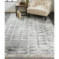 thumbnail image 6 of 4' X 6' Gray Silver And Ivory Geometric Hand Woven Stain Resistant Area Rug With Fringe, 6 of 9
