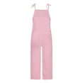 thumbnail image 4 of QATAINLAV Womens Casual Sleeveless Jumpsuits Loose Linen Adjustable Strap Romper Wide Leg Solid Color Long Pants Overalls 2024 Summer Playsuits, Pink, M, 4 of 6