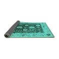 thumbnail image 2 of Ahgly Company Indoor Rectangle Oriental Turquoise Blue Industrial Area Rugs, 6' x 9', 2 of 4