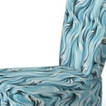 thumbnail image 4 of Designart "Zebra Rhythms In Blue" White Zebra Upholstered Accent Chair - Modern Arm Chair For Living Room, 4 of 5