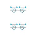 thumbnail image 1 of Minnieouse 4 piezas de anillos para pezones, cuerpos exquisitos, adorno para piercing, accesorio de joyería, decoración de pecho de mujer Sexy para niña, Azul 2piezas Minnieouse CBP270787, 1 of 6
