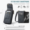 thumbnail image 5 of Dteck Phone Wallet Bag with Large Capacity Card Slots Cash Zipper Pocket, RFID Blocking Hand Strap and Crossbody Shoulder,Black, 5 of 10
