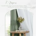 thumbnail image 6 of NICETOWN Double Layer Curtains for Bedroom, Blackout Elegant Grommet Noise Reflecting Fancy Drapes, Greyish Green, W52 x L95, Set of 2, 6 of 8