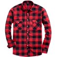 thumbnail image 1 of Men's Casual Button Down Flannel Shirt Plaid, 1 of 7