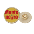 thumbnail image 1 of Montenegro Country Flag Name Round Metal Golden Pin Brooch Clip, 1 of 3