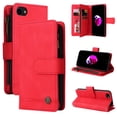 thumbnail image 1 of Case for iPhone SE 2020/2022 Cover Zipper Pocket Wallet Case Magnetic Protective - Red, 1 of 5