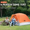 thumbnail image 4 of Carpa HAPPY TRAVEL con cúpula impermeable para 4 personas, 265 x 244 cm, 4 of 9