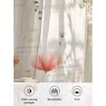 thumbnail image 6 of Sheer Curtains 45 Inch Length, Watercolor Wildflowers Semi Sheer Curtains Light Filtering Window Treatment, Farmhouse Country Botanical Flowers Privacy Voile Drapes for Living Room 52x45 Inch, 6 of 7