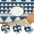 thumbnail image 4 of 44in Round Tablecloth with Elastic Edge, Waterproof Fitted Table Cover for 36-44" Tables, Boho Theme Polyester Reusable Table Cloths Wipe Clean for Picnic, Dining, Outdoor Use and Party Decor, 4 of 7
