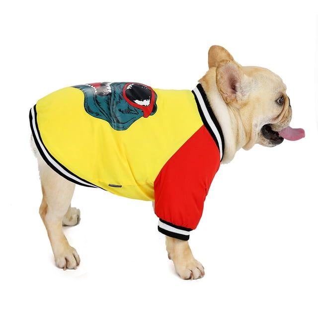 Xihbxyly Abrigo para Perro, Cálido para Otoño/Invierno, Elegante Diseño de Béisbol de Corrida de Toros, Poliéster, Protección Contra El Frío, Moda para Mascotas, Varias Tallas Disponibles, S-Xxl