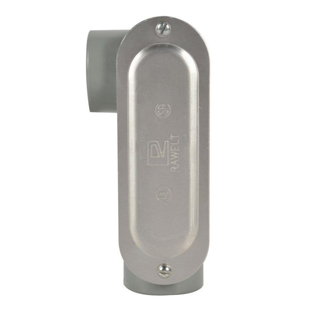 Caja Oval Roscada Rawelt 1-1/2" Npt Gris