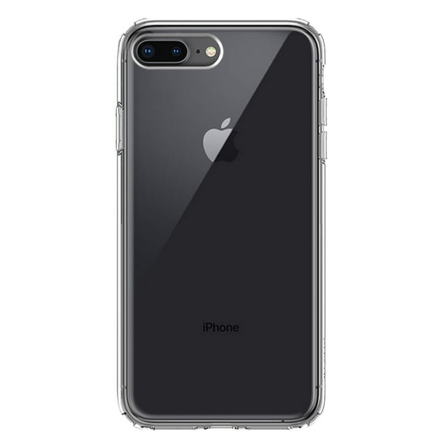 MUNDAZE Apple iPhone 7/8 Plus Shockproof Clear Hybrid Protective Phone Case Hard Soft Double Layer Cover