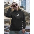 thumbnail image 2 of Fairy Silhouette Hoodie Women - Women Hoodie, Black, Large, 2 of 4