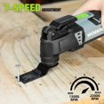 thumbnail image 3 of Oscillating Multi-Tool Kit, 3.0 Amp Corded Quick-Lock Replaceable Oscillating Saw with 7 Variable Speed, 3° Oscillation Angle Oscillating Tool, 17pcs Saw Accessories and Carrying Bag, 3 of 7