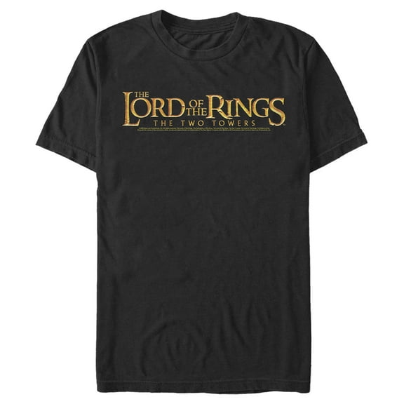 Men's The Lord of the Rings Two Towers Logo  Graphic Tee Black 3X Large