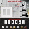 thumbnail image 5 of ENERLITES Double Decorator Switch Metal Wall Plate, Stainless Steel Outlet Cover, Corrosion Resistant, Standard Size 2-Gang 4.50" x 4.57", 430 Stainless Steel, 7732-WG, White Gloss, 5 of 5