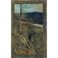 thumbnail image 2 of Akseli Gallen-Kallela 11x14 Black Ornate Wood Framed Double Matted Museum Art Print Titled: The Great Black Woodpecker (1893), 2 of 5