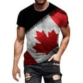 thumbnail image 4 of Canadian Flag Graphic Tee for Men Comfortable Patriotic T-Shirt with National Design, 4 of 4