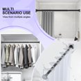 thumbnail image 3 of XUXRUS Black Expandable Adjustable Tension Shower Curtain Rod 28-48 inch, Stainless Steel, 3 of 7