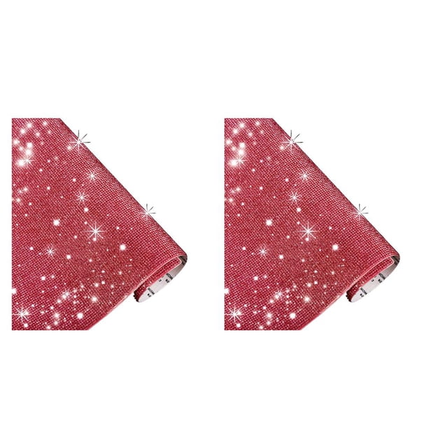 Scienceny Cinta de diamantes de imitación con buena artesanía Adhesivo adhesivo fuerte Decoraciones de automóviles para teléfono montó rojo (12 * 20 Type2 NO2 Scienceny CBP224048