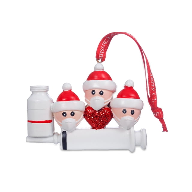 Inteprter Colgante de resina de árbol de Navidad de estilo de dibujos animados, adorno colgante con cuerda roja, decoración de ventana de pared de Kits de decoración para fiestas Tipo 3 Inteprter HA010000-03
