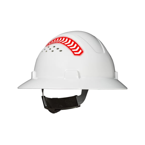 Coast SH300 Full Brim Safety Hard Hat with Directional Reflective Arrows White, 1 Count (Pack of 1)