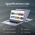 thumbnail image 2 of ASUS Vivobook 14 14" FHD Lightweight Laptop, Intel Core i5 1240P, 16GB RAM, 1TB SSD, Backlit Keyboard, Iris Xe Graphics, HD Camera, Fingerprint Sensor, Win 11 Pro, WiFi 6, Sliver, 32GB USB Card, 2 of 9