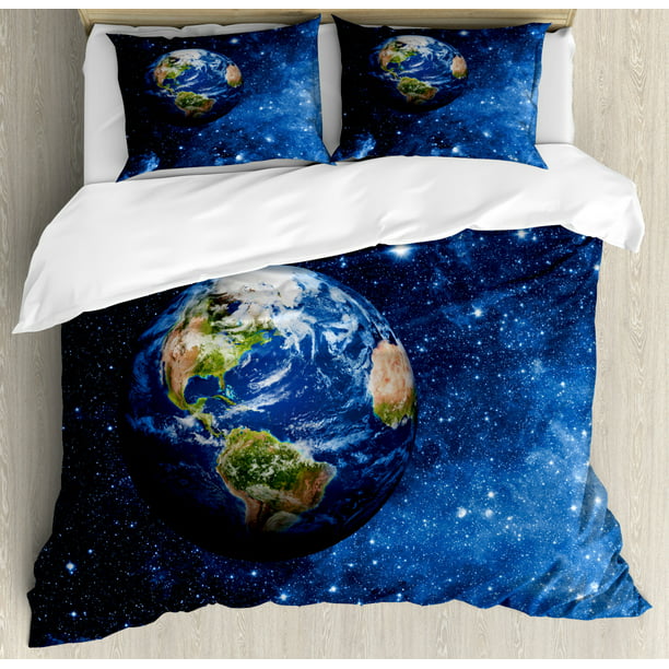 Space Queen Size Duvet Cover Set Outer, Space Themed Duvet Cover