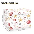 thumbnail image 3 of WOBOGO A Pattern with Watercolor Christmas Ornaments Large Collapsible Storage Box Flip Lid Fabric Decorative Organizer Container Basket with Handles 16.5×12.6×11.8in, 3 of 7