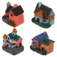 thumbnail image 4 of LOLIPPYY Set of 4 Miniature Resin Fairy Houses Tiny Ornaments for Outdoor Yard Decoration, 4 of 7