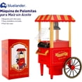 thumbnail image 3 of Máquina de Palomitas Bluelander, Diseño de Carrito, 110 V con Aire Caliente, 3 of 5