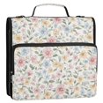thumbnail image 5 of FORMRS Zipper Binder with Shoulder Strap 2-inch Ring 500 Sheet Capacity File Bag, Pastel Floral Pattern, 5 of 5