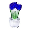 thumbnail image 2 of Figura de rosa, Día de la Madre, San Valentín, flor de rosa, decoración para el hogar, flor de cristal Azul, 2 of 9