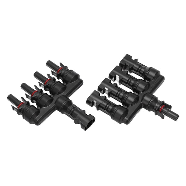 Conector De Rama Y Solar, Resistencia A La Temperatura Resistencia A La Intemperie 2 Piezas 4 A 1 Conector De Rama Solar Impermeable IP68 Para El Hogar ANGGREK Solar Branch Connector