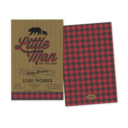 Personalized Buffalo Plaid Personalized Baby Shower (The Best Baby Shower Invitations)