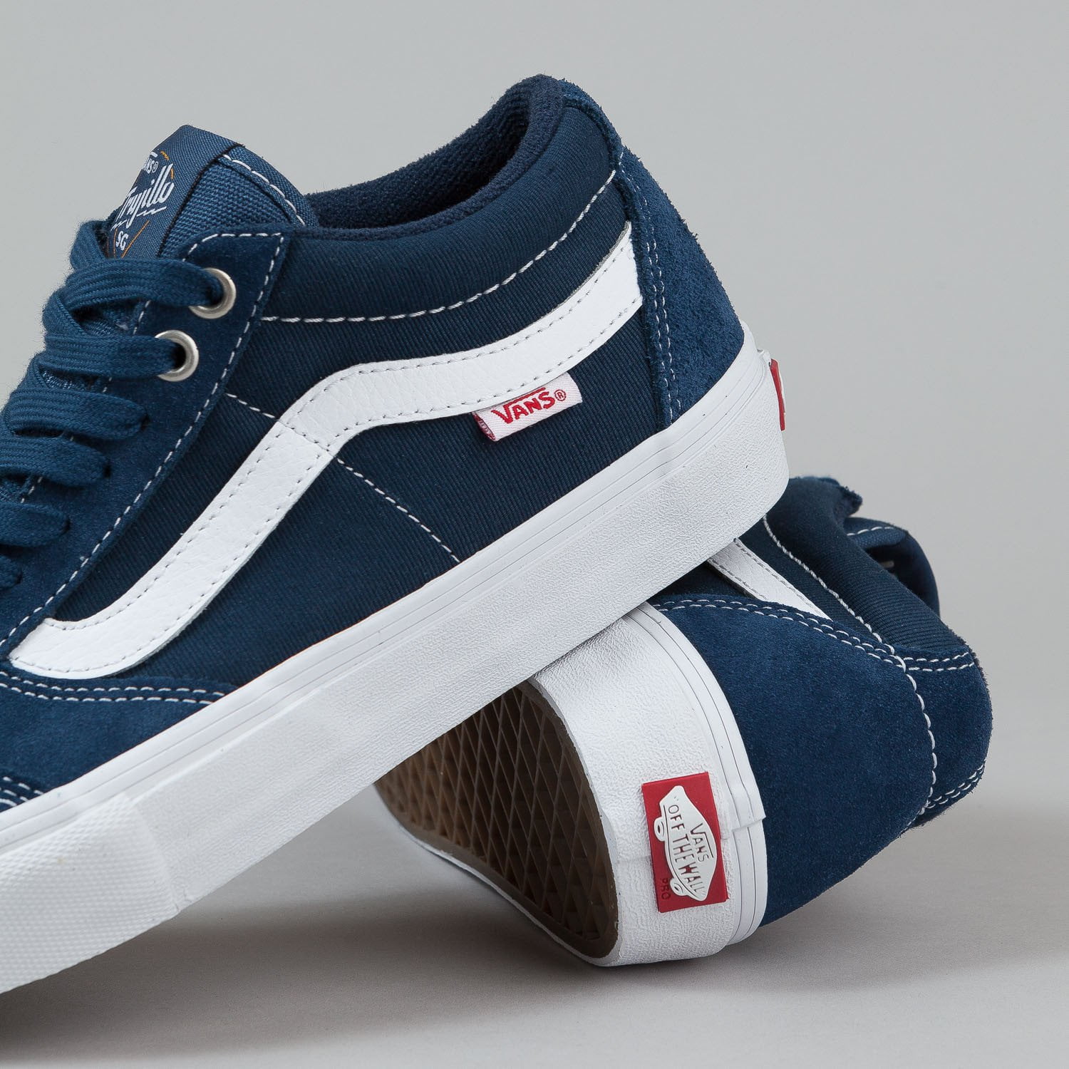 Vans TNT SG Navy White Men s Classic Skate Shoes Size 8