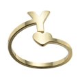 thumbnail image 1 of Bagues à Ouverture de Lettres Anglaises en Acier Inoxydable pour Filles, Bijou Rétro, Meilleur Cadeau pour une Personne Aimée, 1 of 1
