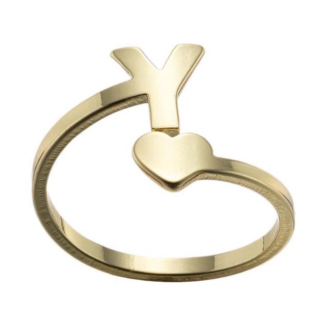 Bagues à Ouverture de Lettres Anglaises en Acier Inoxydable pour Filles, Bijou Rétro, Meilleur Cadeau pour une Personne Aimée