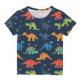 thumbnail image 2 of Uxgjfwu Baby and Toddler Short Sleeve Graphic T-Shirt Summer Tops for Girls and Boys T-Shirt Tee, Sizes 3-14, 2 of 5