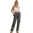 thumbnail image 1 of YTDSCS Cargo Pants for Womens Washed Jeans Cargopants Spring Fall Women's Elastic Waist Sweatpants S-2XL, 1 of 7