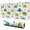 White Dinosaurs Clouds, variant on Long Mouse Pads for Desk,White Dinosaurs Colorful Leaves Pattern Desk Mats on Top Of Desks, Desk Mouse Pad Extra Large with 3mm Non-Slip Base and Stitched Edge for Gaming,Office,Work,Home 31.5"x11.8"