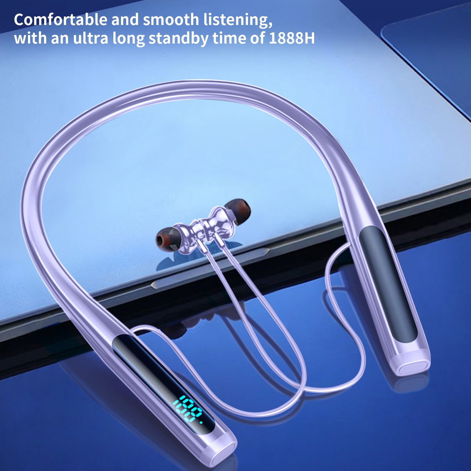Liberty 4 Pro by Ruroz, Noise Cancelling Wireless Earbuds, 7-Sensor and Real-Time Adaptive Noise Cancelling, 2鑴?Faster Charging, Studio-Level Hi-Fi Music, Clear Calls with 6 Mics and AI - Purple