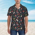 thumbnail image 4 of Lsque Forest Flora and Insects pattern Hawaiian Shirt for Men, Unisex Summer Beach Casual Short Sleeve Button Down Shirts-Small, 4 of 9