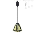 thumbnail image 1 of FSLiving Mini Adjustable Cord Length H Type Track Lighting Tiffany Yellow Pyramid Shape 4 Ft Track Mount Pendant Light Decorate for Kitchen Island Sloped and Vaulted Ceiling Customizable, 1 of 8