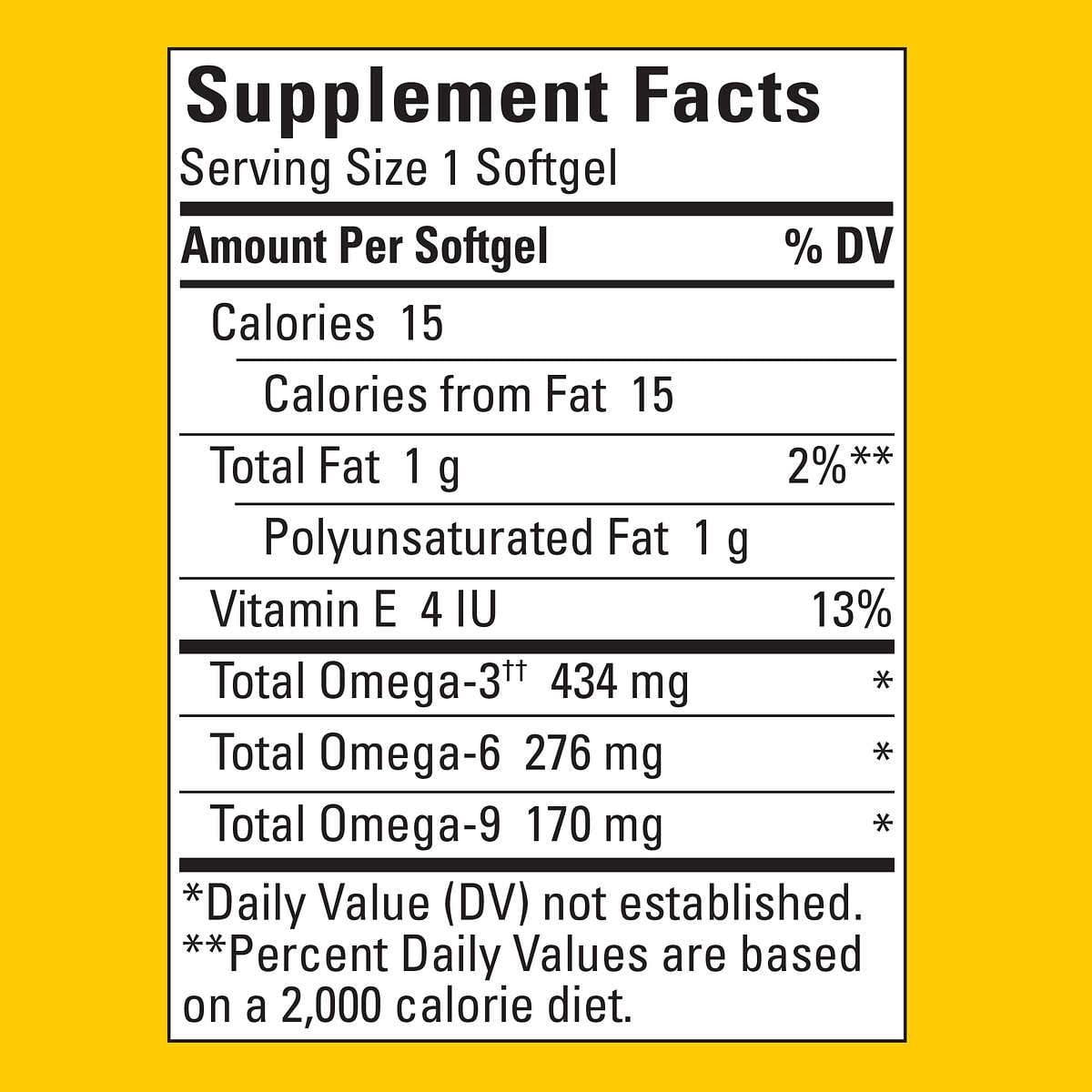Nature Made Triple Omega Fish, Flaxseed, Safflower, and Olive Oils, 180 Softgels